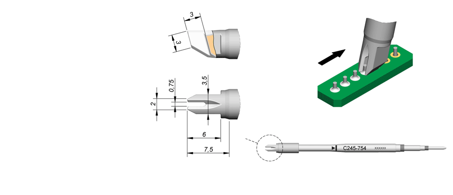 C245754 - Through hole drag soldering